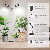 Garpsen Halo Grow Lights Dualhead Full Spectrum Led Plant Lights For Indoor Growing With Stand 3 Color Modes Grow Lamp With T