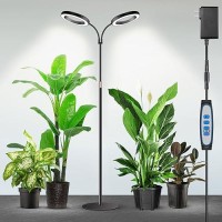 Garpsen Halo Grow Lights Dualhead Full Spectrum Led Plant Lights For Indoor Growing With Stand 3 Color Modes Grow Lamp With T