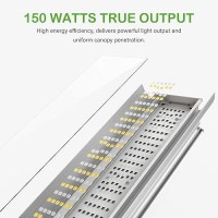 Ipower 150W 4 Feet Dimmable Led Grow Light With Foldable Stand Rack For Indoor Hydroponic Seed Starting Plant Propagation Silve