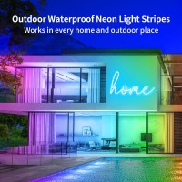 Segrass Led Neon Lights Strip Dc 24V 164Ft Rgb Led Neon Light Strip App Remote Controls Control Flexible Waterproof Neon Led St