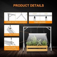 Ipower 2 Feet T5 Fluorescent Grow Light System With Foldable Stand Rack For Plant Seed Starting 24W Tube 1