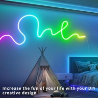 Segrass Led Neon Lights Strip 328Ft Dc 24V Rgb Led Neon Light Strip App Remote Controls Control Waterproof Flexible Neon Led St