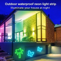 Segrass Led Neon Lights Strip 328Ft Dc 24V Rgb Led Neon Light Strip App Remote Controls Control Waterproof Flexible Neon Led St