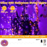 Ollny Rgb Christmas Lights 200 Leds 66 Ft 130 Modes Color Changing Connectable Christmas Tree Lights With Remote Timer Water