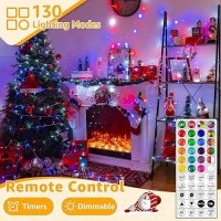 Ollny Rgb Christmas Lights 200 Leds 66 Ft 130 Modes Color Changing Connectable Christmas Tree Lights With Remote Timer Water