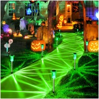 Solar Lights Outdoor 10 Pack Solar Pathway Lights Outdoor Halloween Decorations Waterproof Solar Powered Yard Lighting For Drive