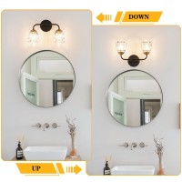 Antique 2 Light Bathroom Light Fixtures Black And Gold Vanity Lights For Bathroom Vanity Light Fixture With Clear Glass Vinta