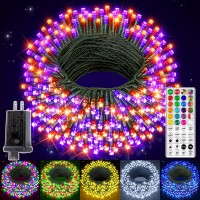 Ollny Rgb Christmas Lights 400 Leds 131 Ft 130 Modes Color Changing Christmas Tree Lights With Remote Timer Waterproof Outd