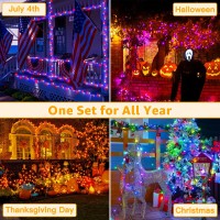 Ollny Rgb Christmas Lights 400 Leds 131 Ft 130 Modes Color Changing Christmas Tree Lights With Remote Timer Waterproof Outd