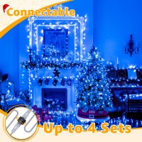 Ollny Rgb Christmas Lights 100 Leds 33 Ft Clear Wire 130 Modes Color Changing Connectable Christmas Tree Lights With Remote Ti