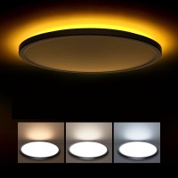 Matane 154In Led Flush Mount Ceiling Light Fixture With Night Light 36W 3600Lm 3000K4000K5000K Selectable Dimmable Low Prof