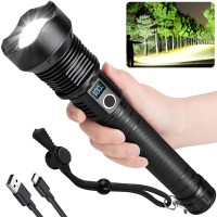 Rechargeable Flashlights High Lumens 990000 Lumen Super Bright Led Flashlight With 5 Modes Ipx7 Waterproof Powerful Handheld