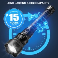 Rechargeable Flashlights High Lumens 990000 Lumen Super Bright Led Flashlight With 5 Modes Ipx7 Waterproof Powerful Handheld