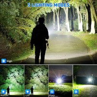 Rechargeable Flashlights High Lumens 990000 Lumen Super Bright Led Flashlight With 5 Modes Ipx7 Waterproof Powerful Handheld