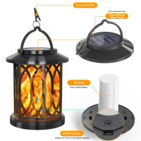 Youngpower Solar Flickering Flame Lantern Outdoor Lights Waterproof Hanging Solar Lanterns Lights Solar Powered Lanterns Outd