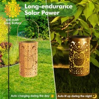 Fabuday Owl Outdoor Solar Lantern Waterproof Hanging Solar Power Lights Led For Outside Garden Decor For Patio Porch Balcon