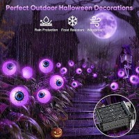 Halloween Decorations Solar Lights Outdoor 4 Pack 24 Led Scary Eyeball Solar Lights Solar Halloween Lights For Garden Lawn Pat