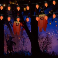 C9 Orange Halloween Lights 25Ft Halloween C9 String Lights With 27 Orange Bulbs Hanging Halloween Decoration Lights For Outdoo