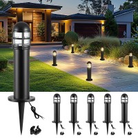 Moondeage 6 Pack 12V Led Bollard Path Lights 200Lm Unique Landscape Lighting Outdoor Walkway Light Castaluminum With Ip67 W