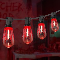 10Ft Halloween Blood Tears Decoration Light String St40 Flickering Flame Light String With 10 Led Flame Blood Tears Bulbs Hang