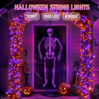 Tw Shine Halloween Lights 1000 Led 328Ft Halloween Lights Outdoor Plug In With 8 Modes Remote Waterproof Halloween String Ligh