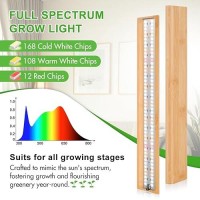 Foxgarden Grow Light For Indoor Plants Full Spectrum Bamboo Plant Light Strip For Indoor Growing 288 Led Grow Lamp With Timer