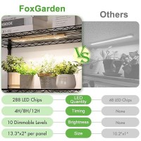 Foxgarden Grow Light For Indoor Plants Full Spectrum Bamboo Plant Light Strip For Indoor Growing 288 Led Grow Lamp With Timer