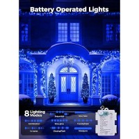 Minetom Christmas String Lights Battery Operated 2 Pack Total 33Ft 100 Led Battery Powered Fairy Lights With Timer 8 Modes Wat