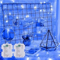 Minetom Christmas String Lights Battery Operated 2 Pack Total 33Ft 100 Led Battery Powered Fairy Lights With Timer 8 Modes Wat