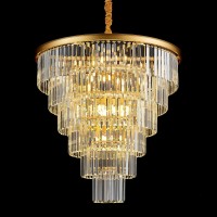 Faibra 21Light Gold Crystal Chandelier 2992 Modern Crystal Pendant Ceiling Light Fixture 7Tier Luxury K9 Crystal Chandelier