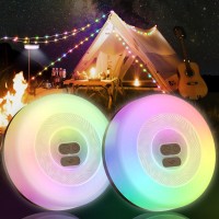 Camping String Lights2Pack 33Ft 2 In 1 Rgb Rechargeable Christmas Fairy Lights 7 Modes Ipx4 Waterproof Portable Camping L