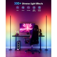 Wisimmall Corner Floor Lamp 65 Rgb Color Changing Mood Light With Remote Control Dimmable Led Corner Lamp With Music Sync M