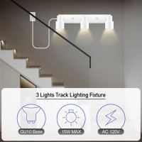 Plugin Track Lighting Led Track Light Fixtures Ceiling White 3Light Ceiling Lights For Kitchen 3 Way Spotlight With Cord R