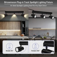 Plugin Track Lighting Led Track Light Fixtures Ceiling Black 3Light Track Lights For Kitchen 3 Way Ceiling Spotlight Rotat