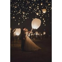 Luxify 20Packs White Pack Chinese Lanterns To Release In Sky For Celebrations Of Family Weddings Birthdays Memorials Parties