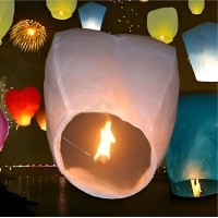 Luxify 20Packs White Pack Chinese Lanterns To Release In Sky For Celebrations Of Family Weddings Birthdays Memorials Parties