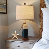 Oyears 24 Table Lamp For Bedroom Bedside Table Lamp For Living Room Farmhouse Lamp For Nightstand Modern Coastal Nautical L