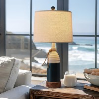 Oyears 24 Table Lamp For Bedroom Bedside Table Lamp For Living Room Farmhouse Lamp For Nightstand Modern Coastal Nautical L