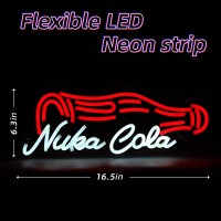 Nuka Cola Neon Sign Fallout Merchandise For Wall Decor Dimmable Game Neon Sign For Wall Decor Man Cave Decor Bedroom Light Up Si