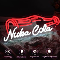 Nuka Cola Neon Sign Fallout Merchandise For Wall Decor Dimmable Game Neon Sign For Wall Decor Man Cave Decor Bedroom Light Up Si