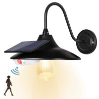 Ppq Solar Barn Light W 3 Modes 10000H Lifespan Solar Powered Wall Light 18H7W Outdoor Waterproof For Shed Porch Garage Farmhou