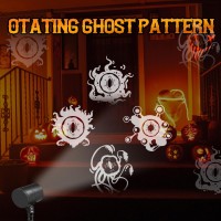 Nowsto Led Halloween Decoration Ghost Rotating Projector Yard Stake Lights Indoor Outdoor Landscape Night Light For Home Theal