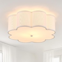 Widluth Modern Drum Semi Flush Mount Ceiling Light 3Lights Modern 1771 White Drum Ceiling Lighting Fixture Vintage Modern Li