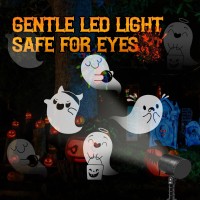 Nowsto Led Halloween Decoration Ghost Rotating Projector Yard Stake Lights Indoor Outdoor Landscape Night Light For Home Theal