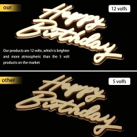 Happy Birthday Neon Sign 23X8 165X8 Inch 12V Happy Birthday Light Up Sign For Backdrop 10 Levels Adjustable Brightness Reusabl