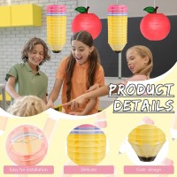 12 Pcs Back To School Classroom Decorations Apples Pencil Hanging Paper Lanterns Welcome Back To School Paper Lanterns Ceiling P