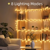 Wuxyiyang 120 Led String Lights 40Ft 8 Lighting Modes Plug In Fairy String Lights For Bedroom Classroom Patio Garden Wedding Pa