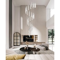 Esfos Pendant Lights Kitchen Island 36Light 6500K Modern Kitchen Island Lights Ceiling Lighting Fixtures With Crystal Bubble