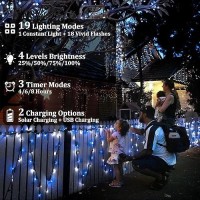 2Pack 200Ft Solar String Lights For Outside 600 Led Extrabright Solar Light Outdoor With 19 Modes Timer Waterproof Fairy S