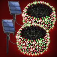 2Pack 200Ft Solar String Lights For Outside 600 Led Extrabright Solar Light Outdoor With 19 Modes Timer Waterproof Fairy S